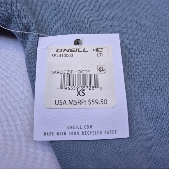 O'Neill Darcie Zip Women Hoodie Color LTI size XS. - Picture 9 of 9